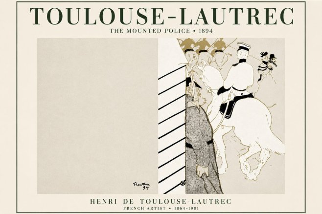 Toulouse-Lautrec The Mounted Police No3 - Juliste