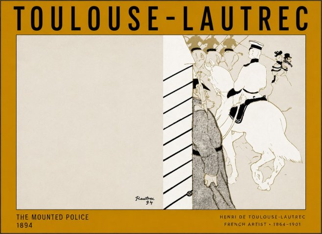 Toulouse-Lautrec The Mounted Police No4 - Juliste