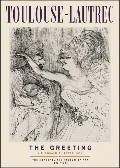 Toulouse-Lautrec The Greeting No2 - Juliste