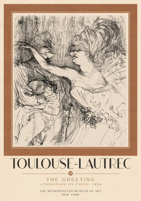 Toulouse-Lautrec The Greeting No3 - Juliste