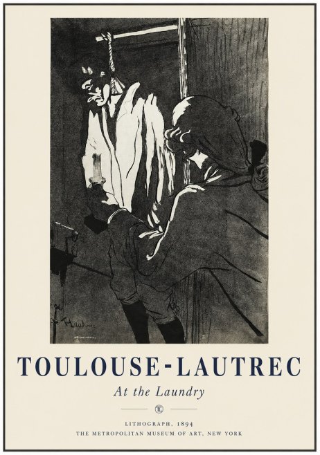 Toulouse-Lautrec At the Laundry No1 - Juliste