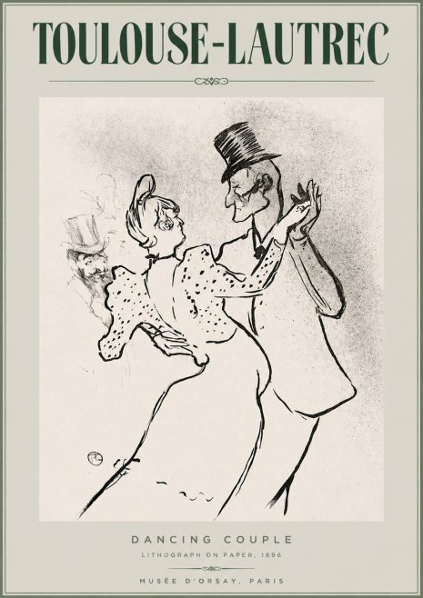 Toulouse-Lautrec Dancing Couple No2 - Juliste