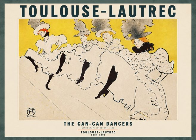 Toulouse-Lautrec The Can-can Dancers No4 - Juliste