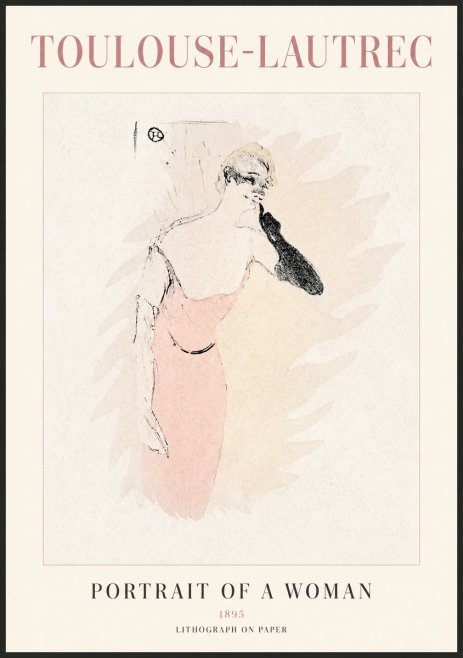 Toulouse-Lautrec Portrait of a Woman IV No1 - Juliste