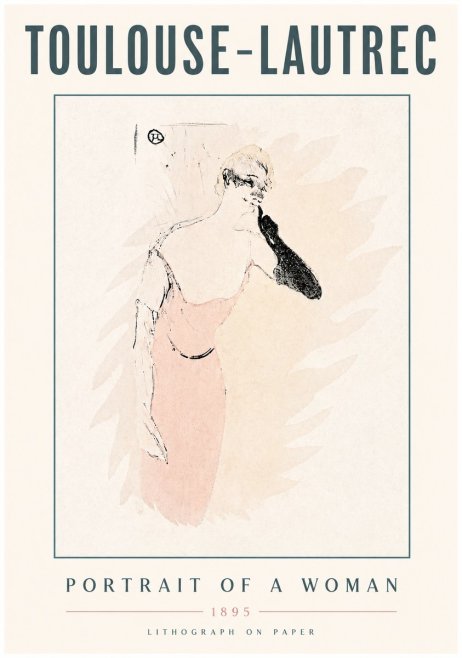 Toulouse-Lautrec Portrait of a Woman IV No5 - Juliste