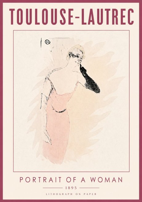 Toulouse-Lautrec Portrait of a Woman IV No6 - Juliste