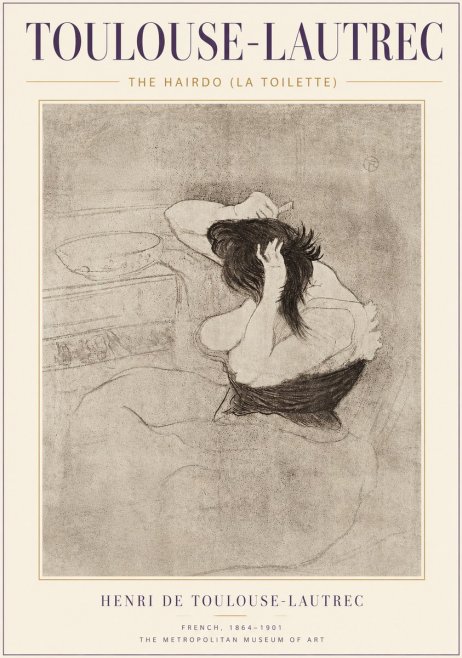 Toulouse-Lautrec The Hairdo (La Toilette) No4 - Juliste