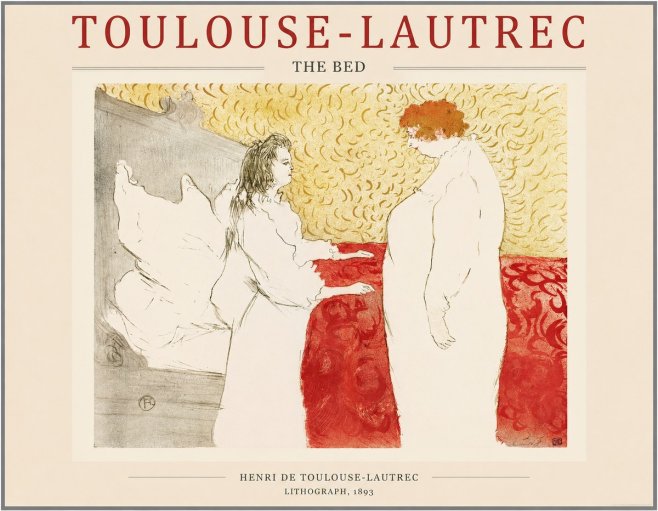 Toulouse-Lautrec The Bed No1 - Juliste
