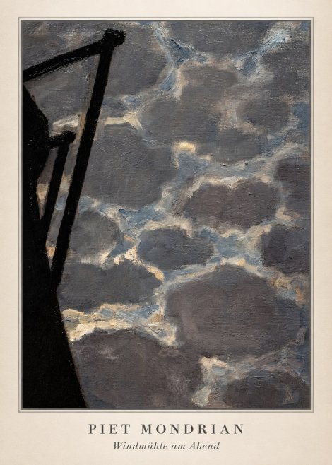 Piet Mondrian Windmühle Am Abend I No6 - Juliste