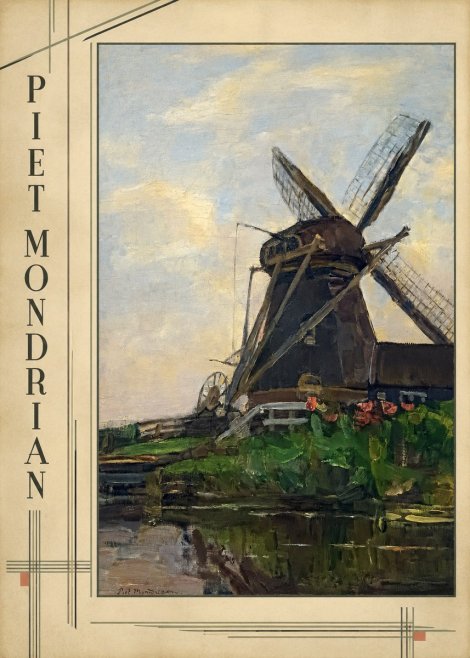 Piet Mondrian Windmill by the Water I No2 - Juliste