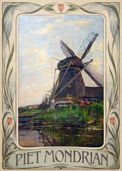 Piet Mondrian Windmill by the Water I No3 - Juliste