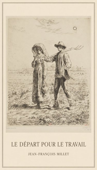 Jean-François Millet Le Départ Pour Le Travail II No1 - Juliste