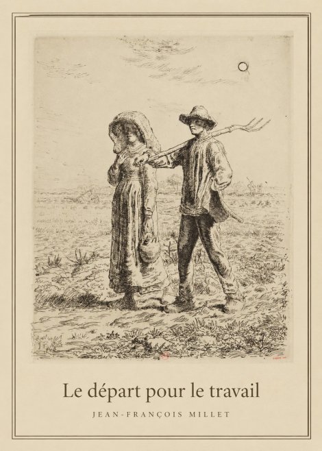 Jean-François Millet Le Départ Pour Le Travail II No4 - Juliste