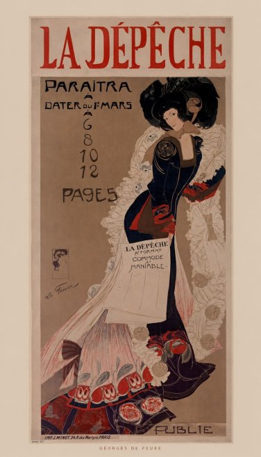 Georges de Feure La Dépêche II No6 - Juliste
