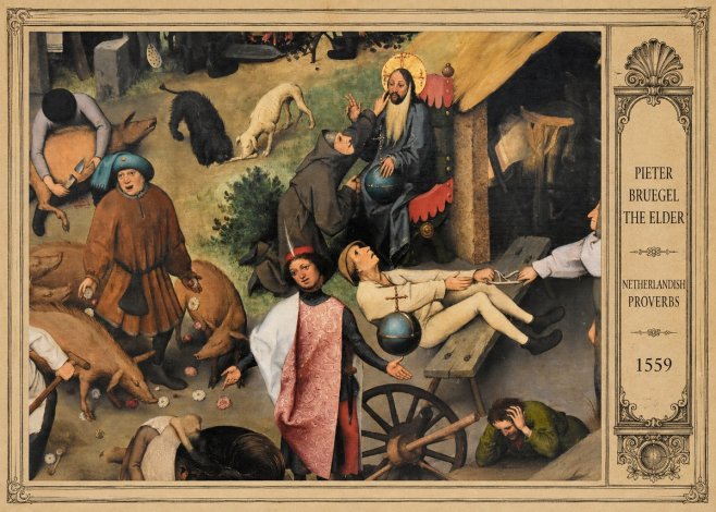 Pieter Bruegel Netherlandish Proverbs IV No3 - Juliste