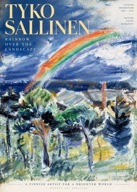 Tyko Sallinen Rainbow over the Landscape No6 - Juliste