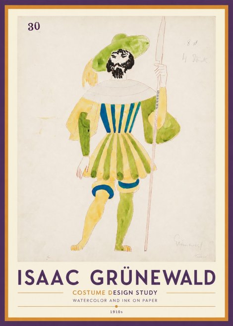 Isaac Grünewald Study for Costume Design No2 - Juliste