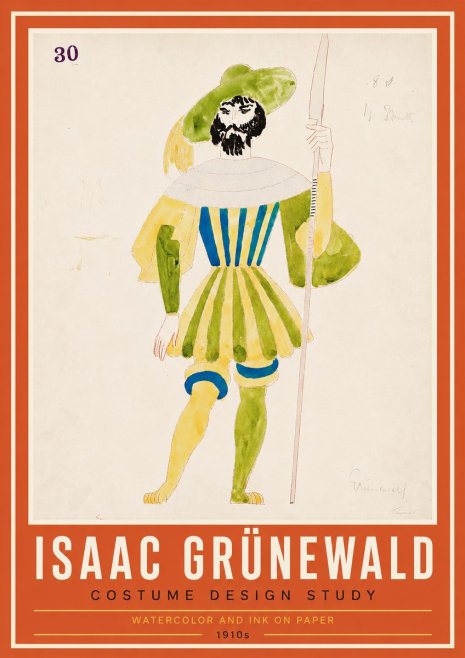 Isaac Grünewald Study for Costume Design No4 - Juliste