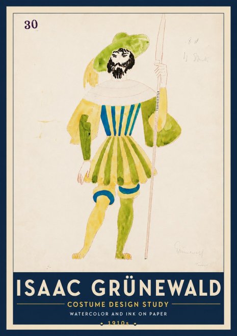 Isaac Grünewald Study for Costume Design No5 - Juliste