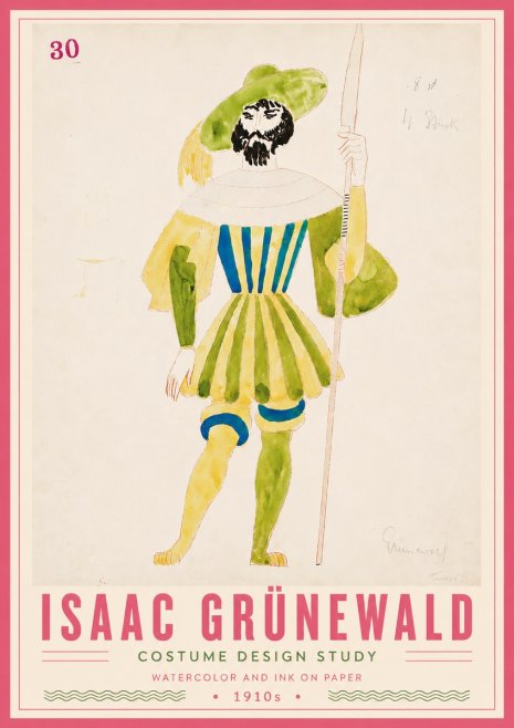 Isaac Grünewald Study for Costume Design No6 - Juliste