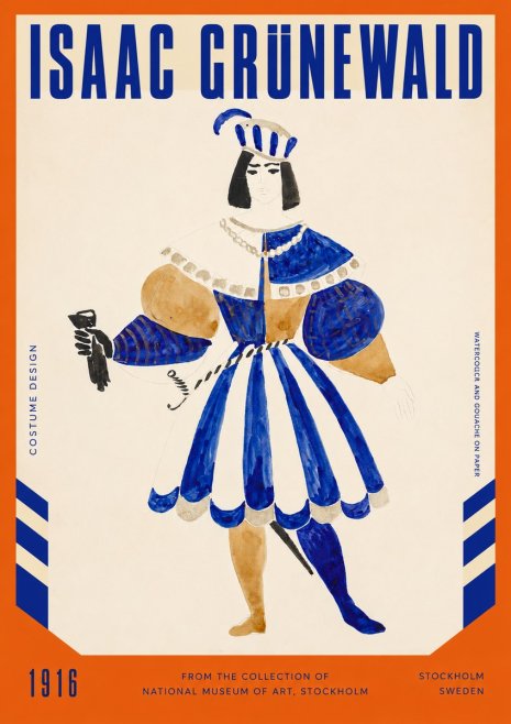 Isaac Grünewald Costume Design III No2 - Juliste