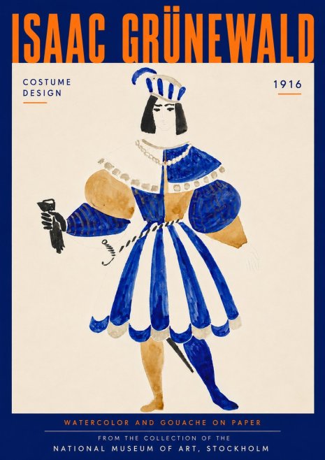 Isaac Grünewald Costume Design III No5 - Juliste