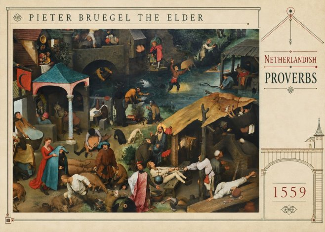Pieter Bruegel Netherlandish Proverbs V No3 - Juliste