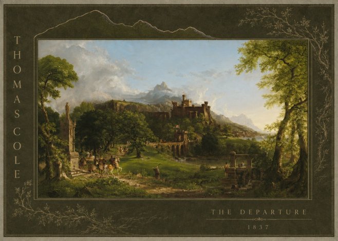 Thomas Cole The Departure II No2 - Juliste