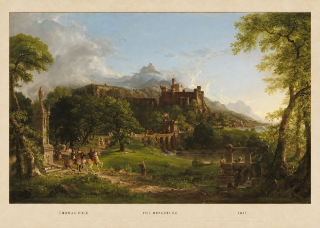 Thomas Cole The Departure II No4 - Juliste