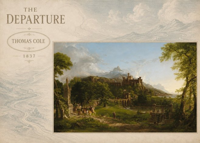Thomas Cole The Departure II No6 - Juliste