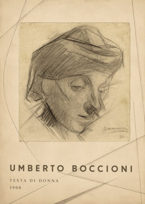 Umberto Boccioni Testa Di Donna No2 - Juliste