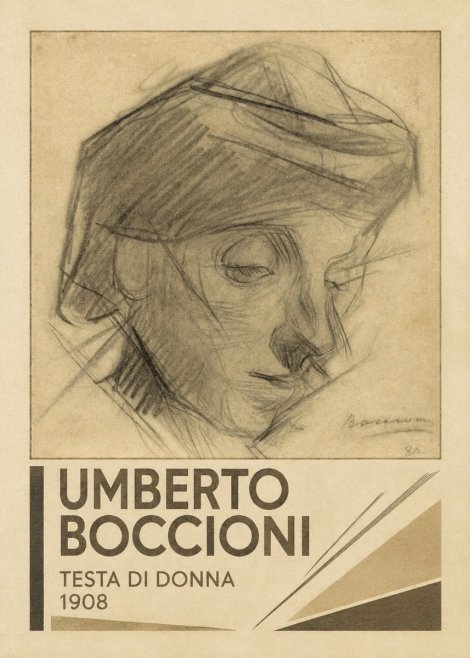 Umberto Boccioni Testa Di Donna No3 - Juliste