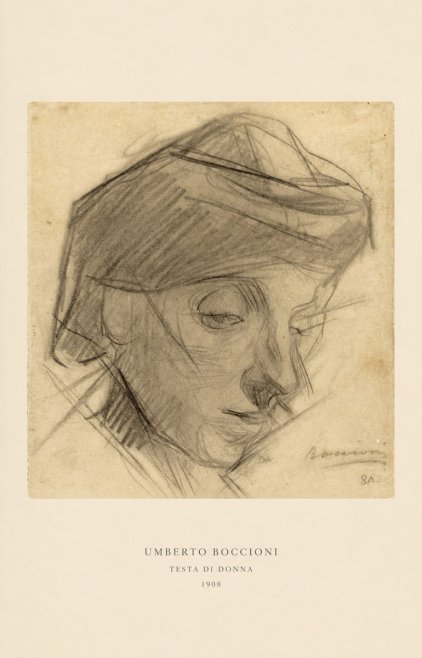 Umberto Boccioni Testa Di Donna No6 - Juliste