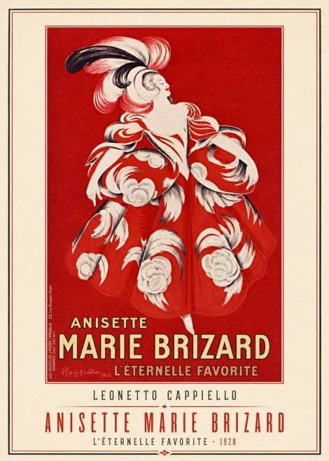 Leonetto Cappiello Anisette Marie Brizard - L'éternelle Favorite No1 - Juliste