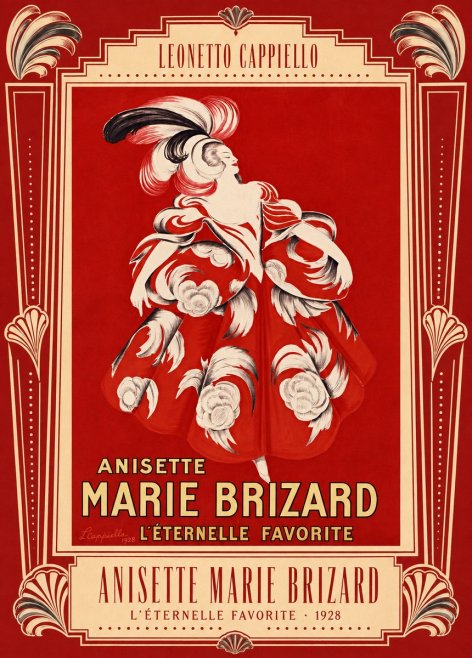 Leonetto Cappiello Anisette Marie Brizard - L'éternelle Favorite No4 - Juliste