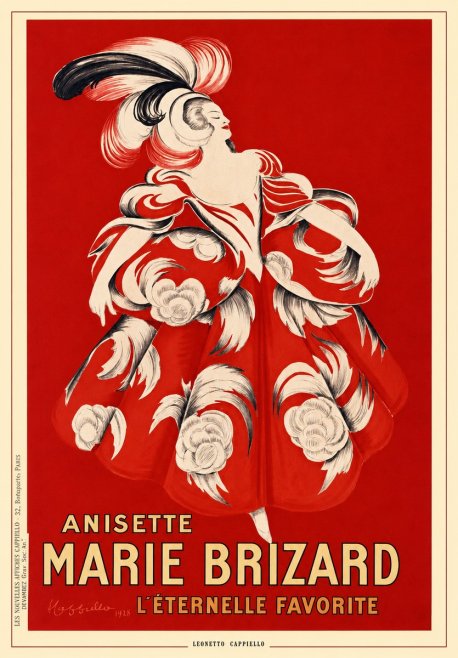 Leonetto Cappiello Anisette Marie Brizard - L'éternelle Favorite No5 - Juliste