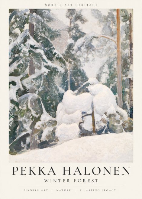 Pekka Halonen Winter Forest II No1 - Juliste