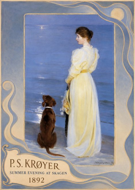 P.S. Krøyer Summer Evening at Skagen No3 - Juliste