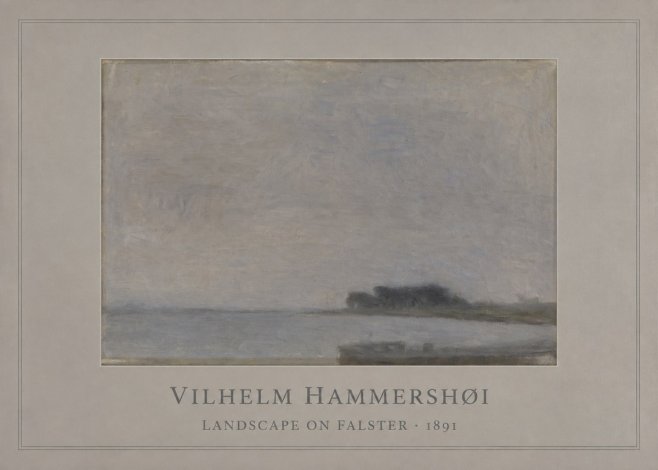 Vilhelm Hammershøi Landscape on Falster No1 - Juliste