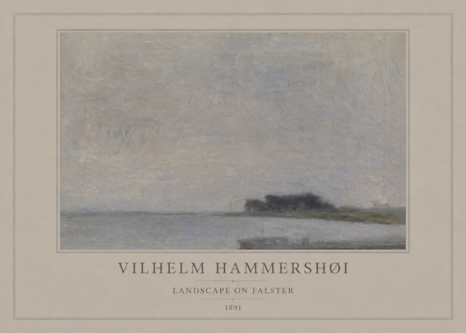 Vilhelm Hammershøi Landscape on Falster No4 - Juliste