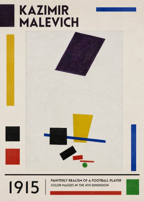 Kazimir Malevich Painterly Realism of a Football Player Color Masses in the 4Th Dimension No1 - Juliste