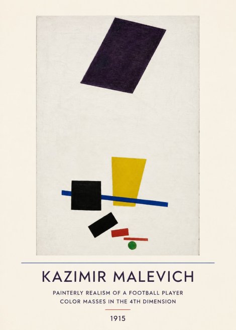 Kazimir Malevich Painterly Realism of a Football Player Color Masses in the 4Th Dimension No4 - Juliste