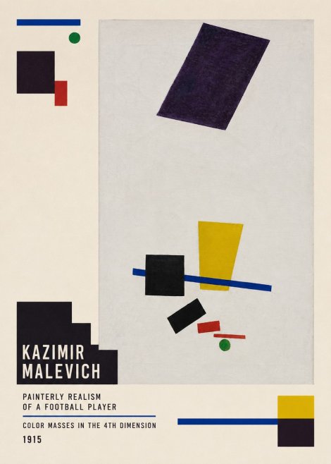Kazimir Malevich Painterly Realism of a Football Player Color Masses in the 4Th Dimension No5 - Juliste