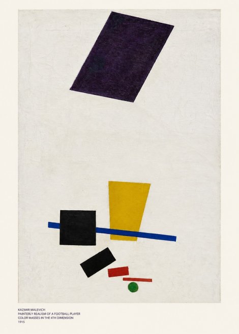 Kazimir Malevich Painterly Realism of a Football Player Color Masses in the 4Th Dimension No6 - Juliste