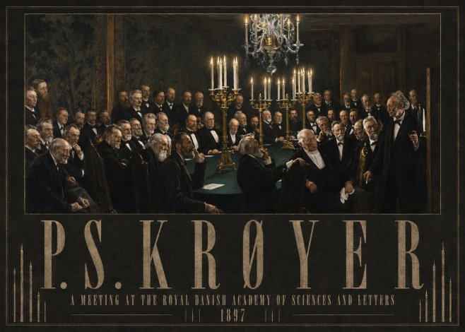P.S. Krøyer A Meeting at the Royal Danish Academy of Sciences and Letters No3 - Juliste