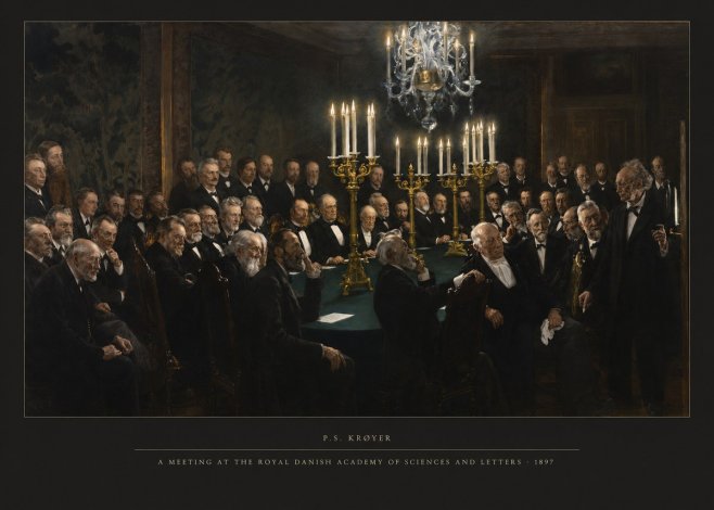 P.S. Krøyer A Meeting at the Royal Danish Academy of Sciences and Letters No4 - Juliste