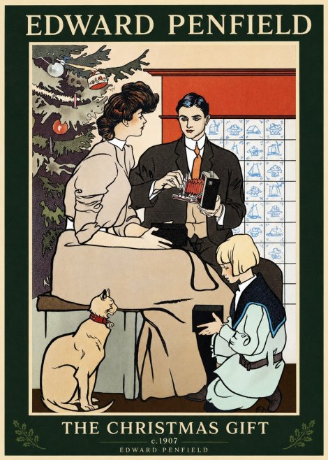 Edward Penfield The Christmas Gift No1 - Juliste