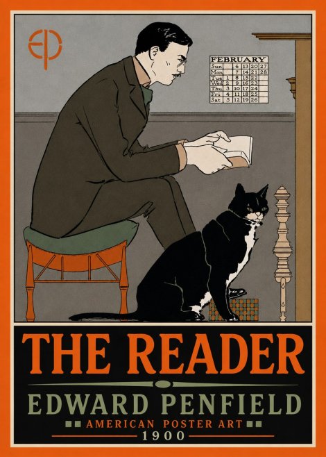Edward Penfield The Reader I No5 - Juliste