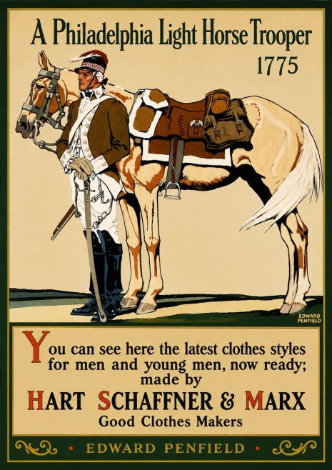 Edward Penfield A Philadelphia Light Horse Trooper 1775 No3 - Juliste