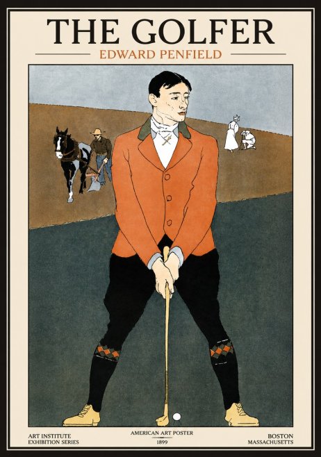 Edward Penfield The Golfer No1 - Juliste